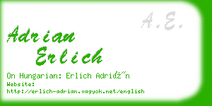 adrian erlich business card